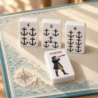 Tapis de Mahjong Boussole Nautique 80x80cm, Base Antidérapante en Caoutchouc, Réduction du Bruit, Housse de Table de Jeu de Société, Vente en Gros