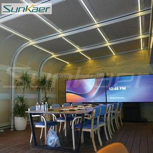 Harga pabrik penutup balkon plastik Sunroom kandang teras kustom polikarbonat atap datar tahan air luar ruangan - Product Image 6