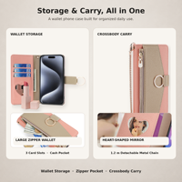 Étui portefeuille de luxe en cuir PU avec bandoulière pour iPhone 18 Pro Max 17 16 15 14 13 12 Plus, porte-cartes et rabat