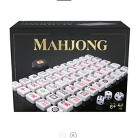 Jeu de tuiles de mahjong en mélamine blanche avec impression personnalisée, jeu de stratégie classique, qualité supérieure, logo personnalisé, enfants, familles, adultes