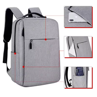 Sac à dos d'école unisexe Laycell avec logo personnalisé, antivol, imperméable, en polyester Oxford, pour ordinateur portable de 15,6 pouces, pour les voyages et les affaires
