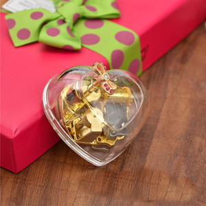 Caja Musical de Acrílico Transparente en Forma de Corazón con Mecanismo de Relojería, Juguete Musical con Mariposa y Llave de Diamantes, Regalo Romántico para Aniversario - Product Image 2