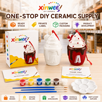 Kit de Macetas de Cerámica para Pintar, Manualidades para Niños, Juego de Macetas de Terracota para Jardín, Figuras Decorativas, Actividades Artísticas