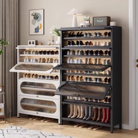 Meuble à chaussures moderne en fer pour salon et entrepôt – Durable, étanche, gain de place, grande capacité de rangement