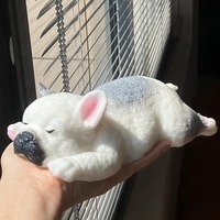 MuNi Pug Réaliste, Jouet Anti-Stress Ultra-Doux, Cadeau Doux et Adorable, Super Souple, Cadeau de Noël, Jouet pour Soulager le Stress Quotidien