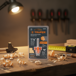 Broca de escalón Truper de 1-1/8 pulgadas para madera con rodamiento, punta de carburo, acabado brillante, vástago de 6.35 mm, garantía de 10 años - Product Image 2