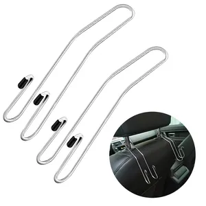 Kim Loại Thép Không Gỉ Mạnh Mẽ Bền Phổ Tự Động Tựa Đầu Ghế Trở Lại Túi Purse Hanger Tổ Chức Xe Móc Túi Xách Quần Áo