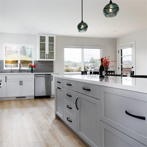 Juego <span class=keywords><strong>de</strong></span> Isla <span class=keywords><strong>de</strong></span> cocina contemporánea blanca con gabinetes <span class=keywords><strong>de</strong></span> puertas <span class=keywords><strong>de</strong></span> vidrio Precio directo Opciones <span class=keywords><strong>de</strong></span> diseño sin fin para renovaciones del hogar - Product Image 2