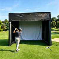 Tente de simulation de golf gonflable portable en PVC, hermétique, pour l'extérieur, enclos de golf gonflable pour l'intérieur et l'extérieur