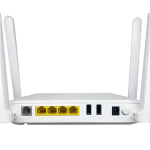 Giá bán buôn GPON onu hg6145d1 wifi5 Router modem 4 ăng-ten bên ngoài 4ge + Wifi Kép + USB + thoại FTTH ONT