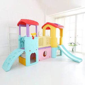 Scivolo per Bambini con Tunnel e Casetta in Plastica, Attrezzatura da Gioco per Interni, Ideale per <span class=keywords><strong>Parchi</strong></span> Giochi al Chiuso e Altri <span class=keywords><strong>Parchi</strong></span> <span class=keywords><strong>Divertimento</strong></span> - Product Image 1