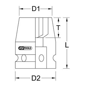 KS TOOLS Hexagon <b>impact</b> <b>socket</b>, short, 3/4", 31mm - Product Image 2