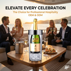 Seau à glace de luxe à double paroi en acrylique pour vin et <span class=keywords><strong>champagne</strong></span> avec finition métallique pour les fêtes et les bars, service OEM ODM - Product Image 6