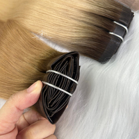 Herrera Clipins 100% Extensiones de cheveux humains Cabello Humano Natural Blonde Raw Invisible Seamless Pu Clip dans l'extension de cheveux