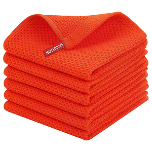 Paño de Cocina Cuadrado de Algodón Puro Tejido con Diseño de Panal de Abeja, de Secado Rápido, con Gancho, Fácil de Limpiar, con Patrón a Rayas, Venta al por Mayor - Product Image 1