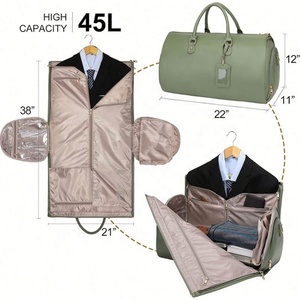 กระเป๋าดัฟเฟิลกระเป๋าเดินทางของผู้หญิงแบบ2 in 1พับได้โลโก้ออกแบบได้ตามต้องการ - Product Image 2