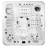 Caisheng Offres Spéciales 6 Personnes Baignoire De Luxe Tourbillons En Gros Spa pour Extérieur Jacuzzi Bain À Remous Avec Lumières Fontaines.