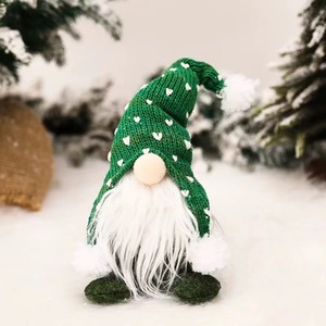 Christmas Rudolf White Bearded Faceless Doll Nordic <strong>Forester</strong> Knitted Hat Sitting Dwarf or Xmas Tree Gift Tag Party Decoration - Product Image 4
