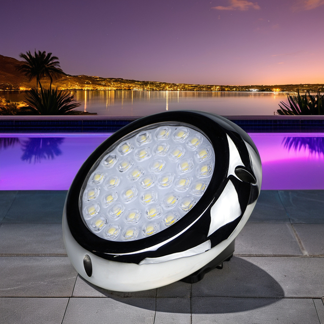 Factory Price 316SS IP68 Marine LED Pool Light 35W RGB Waterproof Remote Control 3150 Lumens for Boats & Swimming Underwater