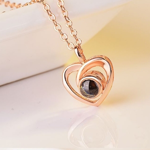 100 idioma <span class=keywords><strong>te</strong></span> amo COLLAR COLGANTE de corazón de plata esterlina collar de joyas - Product Image 5