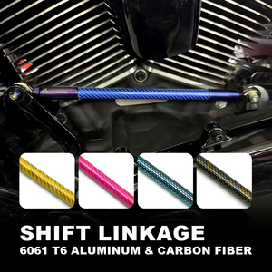 Barre transversale et levier de changement de vitesse en fibre de carbone pour <span class=keywords><strong>Harley</strong></span> M8 Touring/Softail/Road Glide/Road King/Breakout - Rénovation/Mise à niveau - Product Image 1