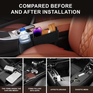 Organizador multifuncional Consola Caja de almacenamiento lateral Bebida Sosteniendo Teléfono Gafas de sol Asiento de coche Organizador de relleno - Product Image 2