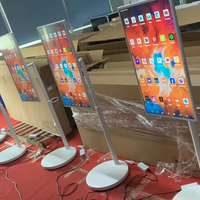 Moniteur tactile portable 27 pouces, Smart TV, Affichage numérique, Android 13, 4K, Support au sol tout métal, Animation, Centre commercial