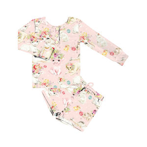 TZ-456-WXI neonato neonato Daywear vestiti primaverili ragazza ragazzo t-shirt Top con <span class=keywords><strong>3</strong></span> bottoni <span class=keywords><strong>pantaloni</strong></span> 2 pezzi Outfit Set - Product Image 5