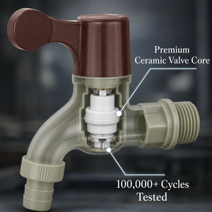 <span class=keywords><strong>Robinet</strong></span> robuste multicolore en PPR à âme céramique avec filetage G1/2 <span class=keywords><strong>pour</strong></span> ateliers industriels et éviers commerciaux - Product Image 4