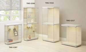 Vitrina pequeña de madera y vidrio templado para el hogar, bar, sala de estar o uso en hospitales, muebles para el hogar versátiles, venta al por mayor - Product Image 2