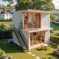 Maison modulaire en conteneur moderne, aménagement personnalisé, ignifuge, maison préfabriquée portable pour l'hébergement du personnel