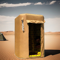 Tentes de camping gonflables portables de style moyen-oriental jaunes avec installation rapide, résistantes aux UV, en toile imperméable pour événements en plein air