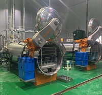 Autoclave à pulvérisation d'eau à économie d'énergie, stérilisateur sans angle mort, matériau SS304, puissance 10 kW, température 134-135°C, pour boissons et aliments