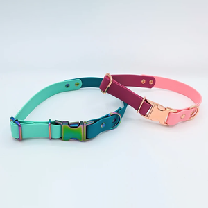 Fabricante al por mayor Color Choque Collar ajustable para mascotas con impermeable y práctico Collar de perro de PVC Correa para mascotas - Product Image 4