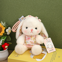 Porte-clés en peluche lapin style chinois 18 cm, super doux, pendentif animal en peluche, cadeau d'anniversaire, décoration de sac - Vente en gros