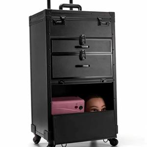 Caja de Herramientas de Peluquería para Estilistas, Carrito de Salón Plegable Profesional de Gran Capacidad con Cajones para Estilistas de Belleza - Product Image 4