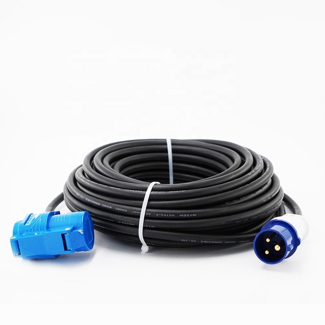Camping Extension Cable 230V/16A/3-Pin CEE Plug & CEE Angle Coupling + Earthing Contact Socket Motorhome Extension Cable Y13