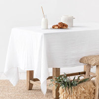 Nappe en lin 100% pur lin, 55x88 pouces, nappes pour cuisine, buffets, fêtes, mariages