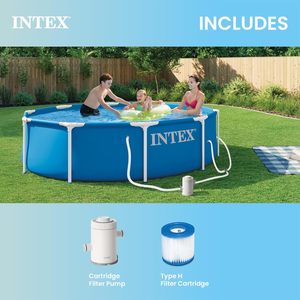 <span class=keywords><strong>Piscine</strong></span> hors sol <span class=keywords><strong>Intex</strong></span> avec structure métallique 10 pieds x 30 pouces avec pompe |   Cartouche filtrante 28201EP 330 GPH incluse - Product Image 5
