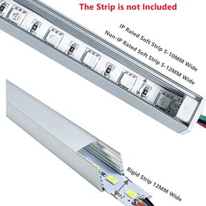 Chất lượng cao PC khuếch tán nhựa endcaps Alu U kênh cho LED Strip ánh sáng kênh đùn nhà ở Trắng nhôm Led hồ sơ - Product Image 5