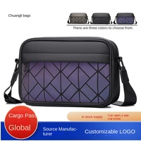 Bolso Bandolera Cruzado de Cuero para Hombre, Estilo Urbano 2025, Impermeable, con Cierre de Cremallera, para Todas las Temporadas
