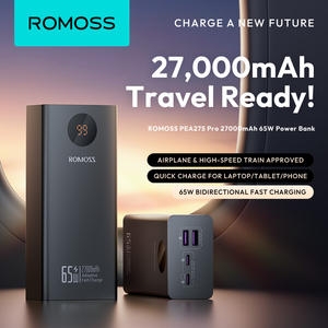 ROMOSS 27000mAh PD 65W 파워뱅크 2C2A 출력 포트 노트북/태블릿/휴대폰용 고속 충전 보장 - Product Image 2