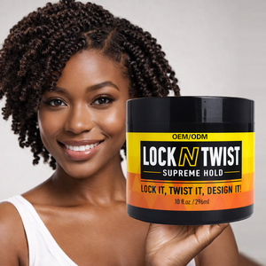 Cera para el Cabello de Fijación Fuerte Lock N Twist Supreme Hold de 10 oz, Marca Privada Personalizada OEM ODM, para Locs, Twists y Trenzas - Product Image 4