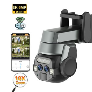 OEM Humaniod seguimiento 6MP 10X Hybrid Zoom Dual 3MP lente WiFi exterior PTZ Cámara <span class=keywords><strong>Carecam</strong></span> Pro Wireless WiFi cámaras de seguridad - Product Image 1