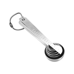 Stainless Steel Measuring <b>Spoon</b> Set 7 Piece With <b>Ring</b> For Cooking Baking Coffee - Product Image 5