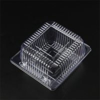 Conteneur alimentaire carré transparent en PET de qualité alimentaire avec impression personnalisée pour l'emballage de restauration rapide, OEM/ODM pris en charge