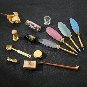 กล่องของขวัญใส่ปากกาคอแร้ง,มีช่องใส่ของที่ปั๊มตราประทับขี้ผึ้งเขียนตัวอักษรแบบย้อนยุค - Product Image 4