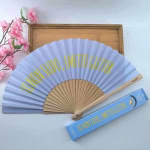 <b>Large</b> Custom Folk Art Folding Hand <b>Fan</b> Personalized Music & Angel Theme Painted Bamboo Crafts for Dance Party - Product Image 2