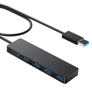 4 in 1 Usb 3.0 tip C Hub Multiport dok istasyonu 4 Port Ultra ince USB 3.0 Hub veri ile MacBook için Hub hava/Pro/Min