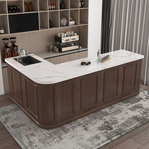 Mostrador de Recepción Personalizable de Venta Directa de Fábrica para Cafeterías y Floristerías, Diseño de Mesa Isla - Product Image 1